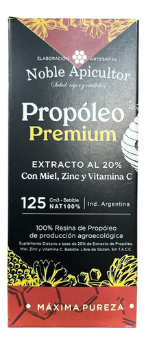 Propóleo Premium 20% Noble Apic Miel Zinc Vitamina C 125c Propóleo