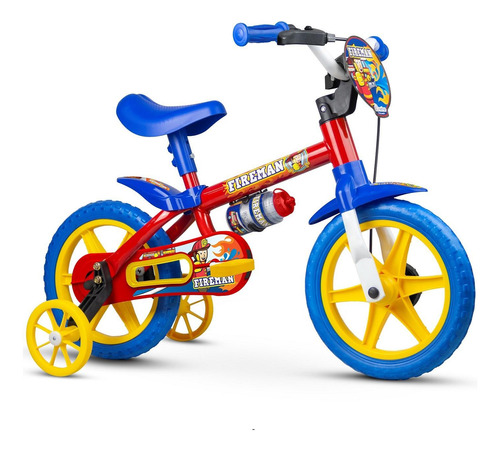 Bicicleta Infantil Criança Fireman Aro 12 - Nathor