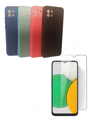 Funda Case Tpu Mas Vidrio Templado Para Samsung Galaxy A03