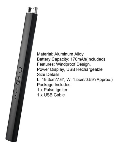 Encendedor Electrónico Recargable Plasma Usb