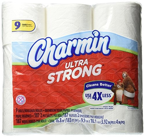 Tejido De Baño Ultra Fuerte Charmin, 9 Rollos Familiares,