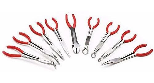 Mechanic Pliers 9pc 11  Long Nose Plier Set Automotive Shop 