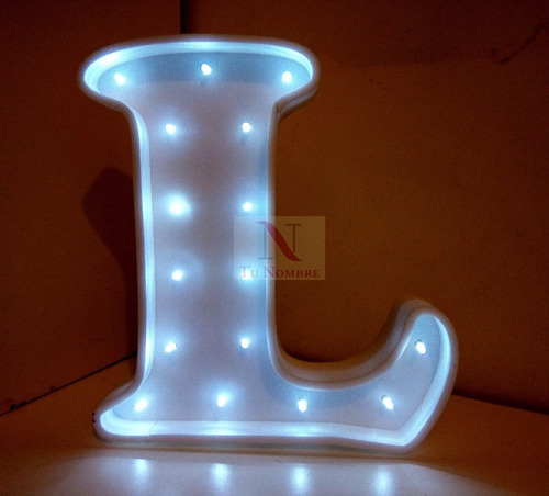 Imagen 1 de 10 de Letra De 15 Cm Luces Led Polyfan Nombres Luminosos