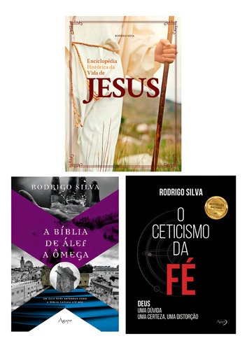 Enciclopédia Histórica Da Vida De Jesus + A Bíblia De Álef A Ômega + O Ceticismo Da Fé, De Rodrigo Silva. Editorial Ágape, Capa Mole, Edição 20200101 00:00:00 Em