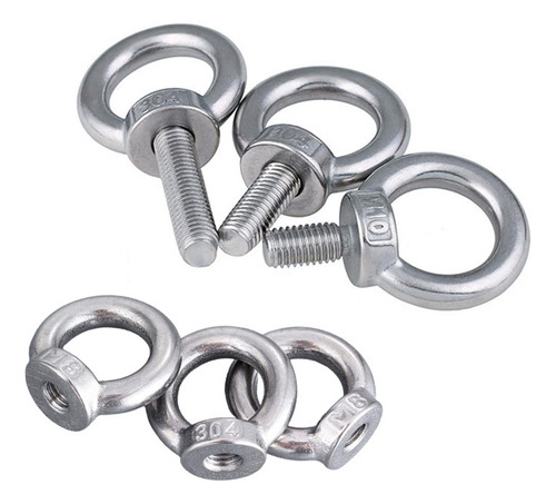 Perno De Anillo Extendido Con Tuerca Tipo Argolla De Acero I