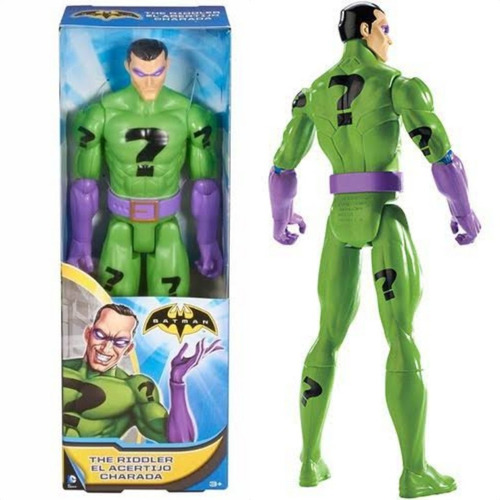 Boneco Charada/the Riddler Liga Da Justiça Mattel 30cm. (Usado)