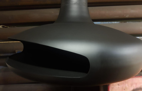 Lareira Suspensa Space 120,teto,lenha,ecologica