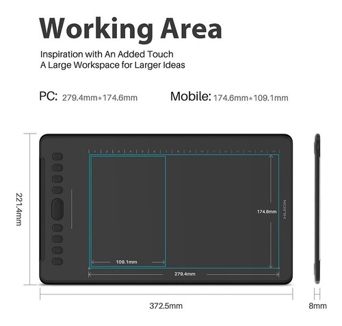 Tableta Digitalizadora Huion H1161 + Envio Incluido