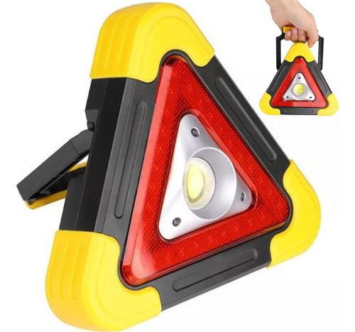 Lampara Emergencia Recargable Triangulo Reflejante Led Auto 