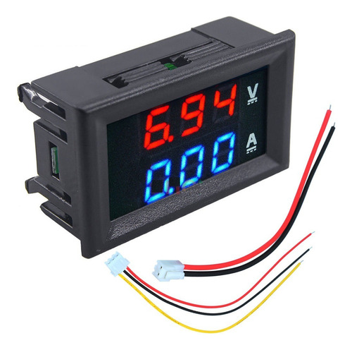 Voltímetro Amperímetro Digital Dc 0-100v/ 10a Para Empotrar