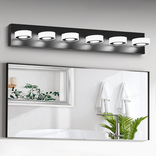 Lámpara Led De Baño 6 Luces, Luz Blanca, Contemporánea