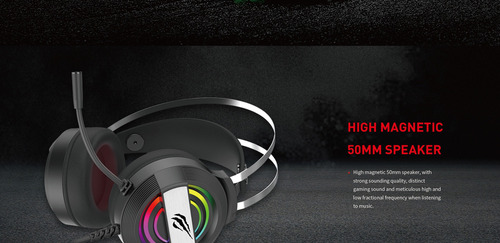 Audífonos Gamer Havit Gamenote H2026d Rgb Alámbricos Negro