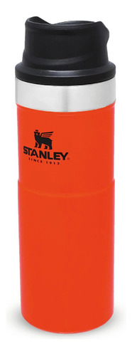Vaso térmico Stanley Classic Trigger-Action Travel lisa color blaze orange 473mL 12V