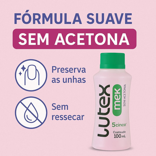 Kit 3 Remov. Profissional Lutex Mek 100ml A Queridinha Top