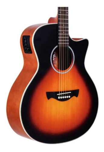 Imagem 2 de 2 de Violão eletroacústica Tagima TW-29 EQ para destros drop sunburst satin