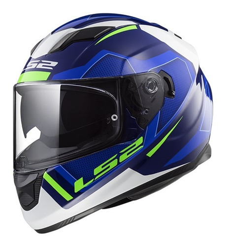 Casco Moto Integral Ls2 320 Stream Evo Axis Azul Doble Visor