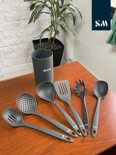 Juego De Bateria De Cocina Hudson Negro Daily 15 Piezas