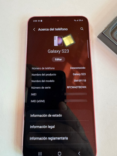 Samsung Galaxy S23 8gb + 256gb Light Rosa (Usado)