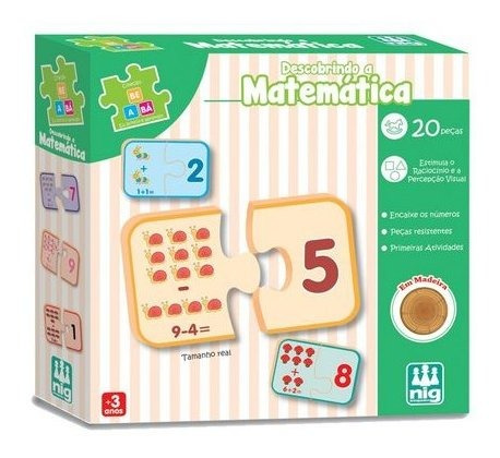 Brinquedo Educativo Infantil Descobrindo Matemática 20 Peças