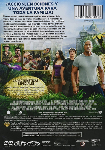 Viaje 2 La Isla Misteriosa The Rock Pelicula Dvd