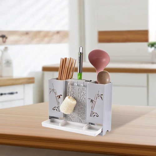 Tendedero Para Utensilios De Cocina Resistente Gris Claro