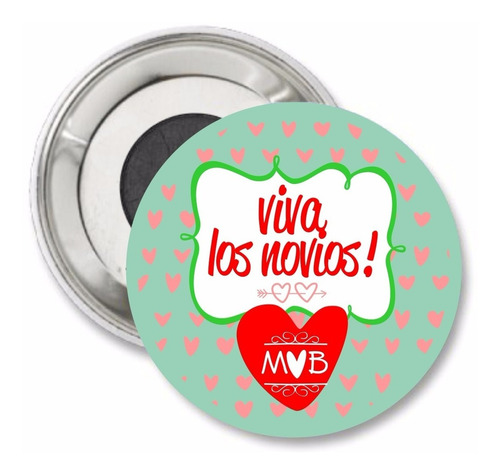 50 Pin Iman Souvenirs Casamiento Diseño Personalizados 56mm