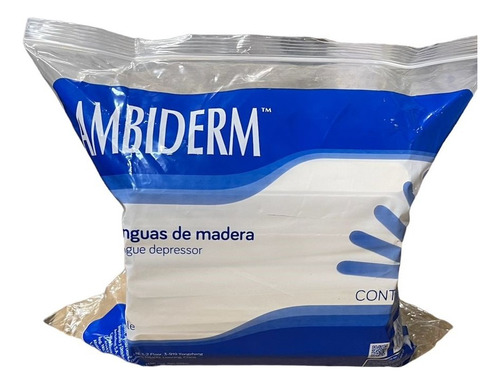 Abatelenguas Ambiderm De Madera Bolsa C/500 Piezas
