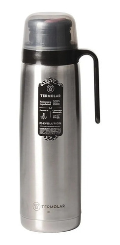 Imagen 4 de 5 de Termo Termolar R-evolution Rolha Dupla de acero inoxidable 1L acero