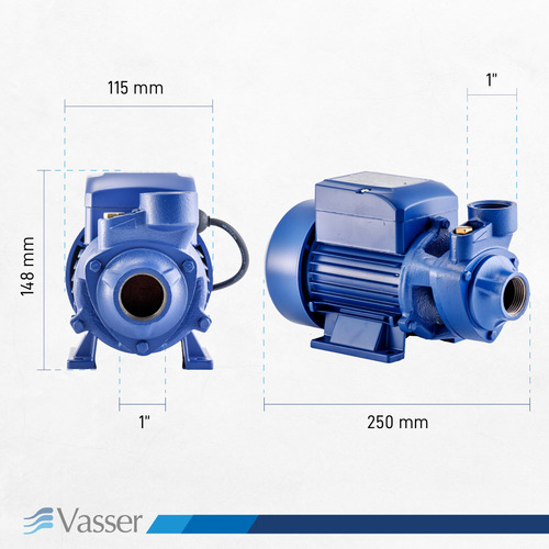 Imagen 7 de 7 de Bomba De Agua Periférica Vasser Qb60 0.5hp Monofasica 50hz