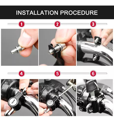 Motorcycle Helmet Lock, Metal Padlock,