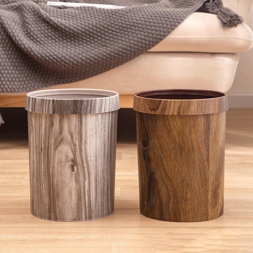 Bote De Basura De Grano De Madera, Cesto De Basura Duradero