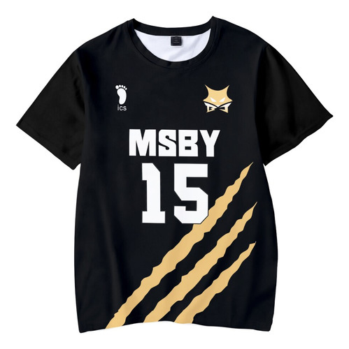 ¡¡haikyu!! Camiseta Con Estampado 3d Msby Black Jackal