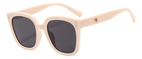 Gafas De Sol Retro Color Crema Para Mujer, 1 Pieza