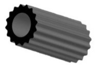 Burlete Cordon Mosquitero 5,5mm Negro / Gris - Rollo 100mts