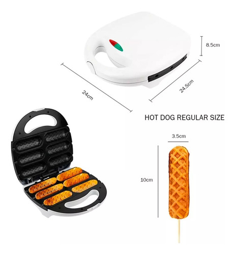 Panchuquera Electrica 6 Salchichas 750w Sandwichera Or5001