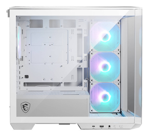 Gabinete Gamer Msi Mag Pano M100r Pz White Micro Atx Usb-c Blanco