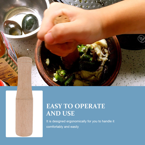 Machacadora De Ajo Wood Pestle Muddler, Herramienta Para Mac