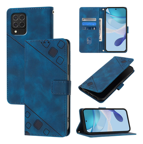 Funda Tipo Cartera Con Tapa En Relieve Para Galaxy M62