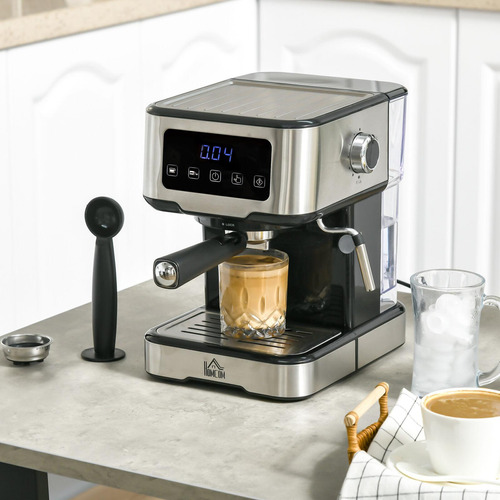 Máquina De Espresso Homcom 800-108 Con Espumador