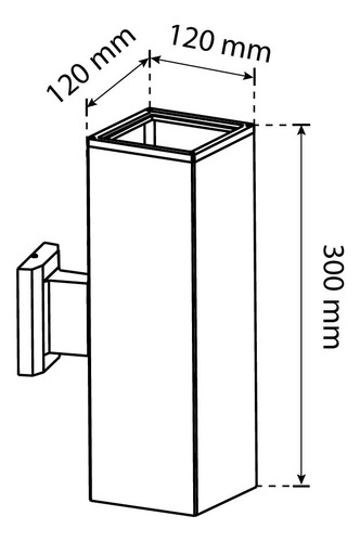 Arbotante Para Pared Prysma 2, 30w, Base E27 (x2), Exterior
