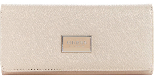 Cartera Guess Factory Ab602653-sto Acabado de los herrajes Níquel Color Beige Correa de hombro Beige Diseño de la tela Lisa