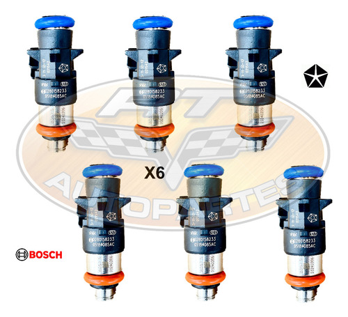 6x Inyector Gasolina 3.6l Ram 1500 2017 Original 0280158233