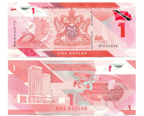 Trinidad Y Tobago Billete 1 Dólar Año 2020 Polímero P#60 Unc