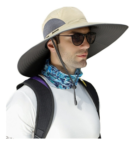 Sombrero Para Sol Hombre Con Protección Upf 50+, 15 Cm Ala