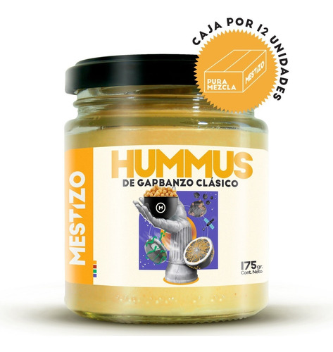 Hummus De Garbanzo Clásico Mestizo Pack X12 Unidades
