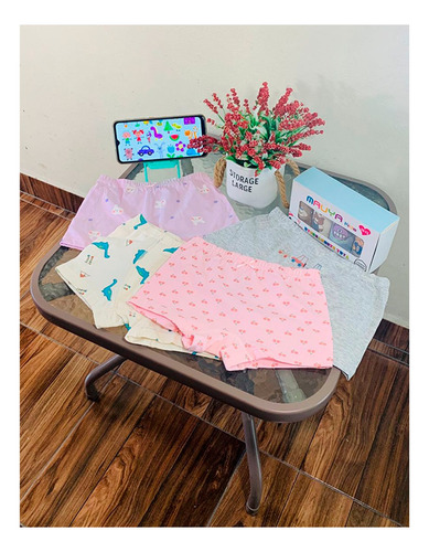 Bóxer Infantil Niño / Niña Algodón Moda Confort Set 4 Piezas