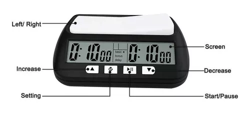 Relógio de Xadrez Digital Relógios de xadrez de alarme eletrônico