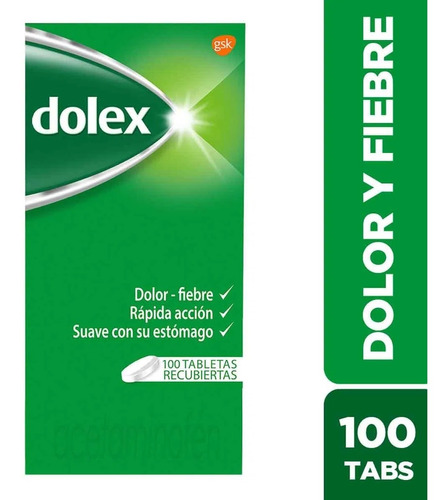 Dolex Dolor Y Fiebre X 100 Tabletas - Unidad a $798