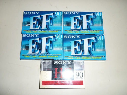 Cassette De Audio Sony 90 Minutos. Pack De 5.