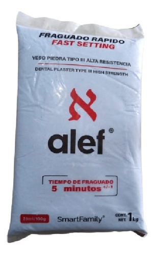 Yeso Piedra Tipo 3 Dental Con 1 Kilo - Alef